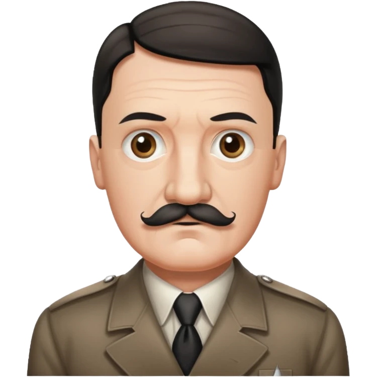 Hitler with square mustache emoji