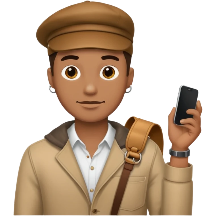 casual male portrait with accessories emoji