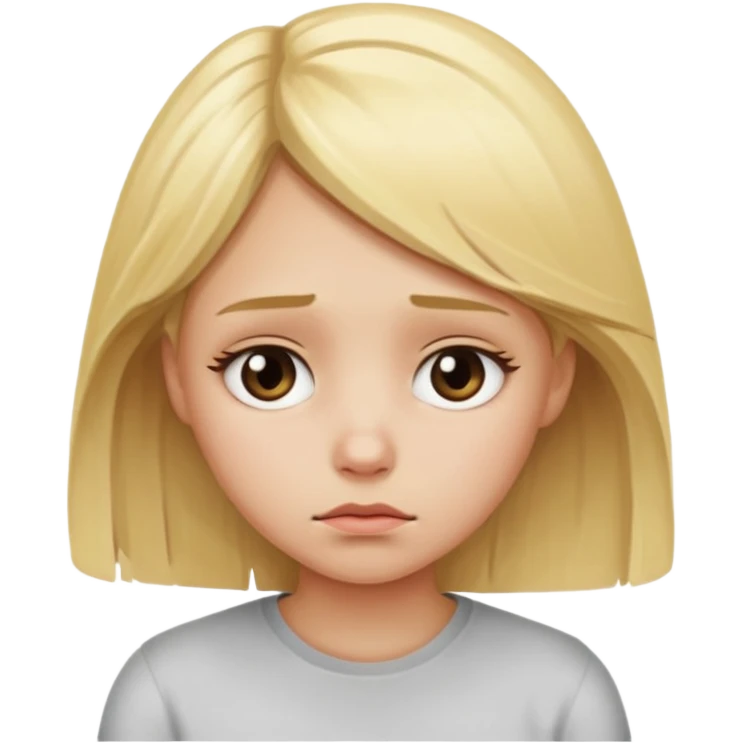 Blonde girl sad emoji
