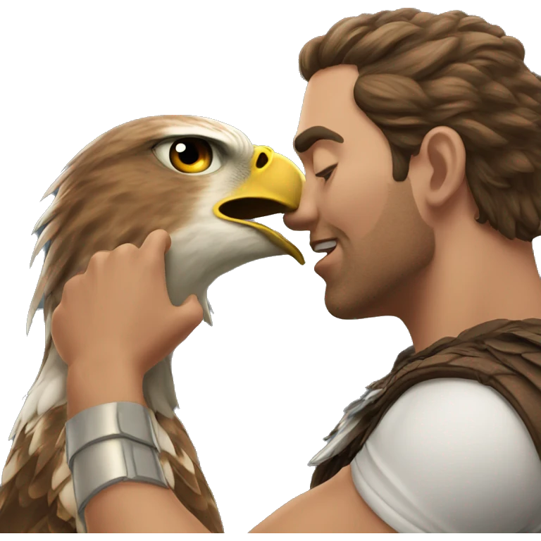 Hawk kiss emoji