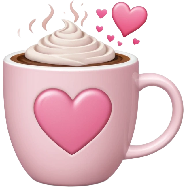 Pink mocha aesthetic  no face emoji