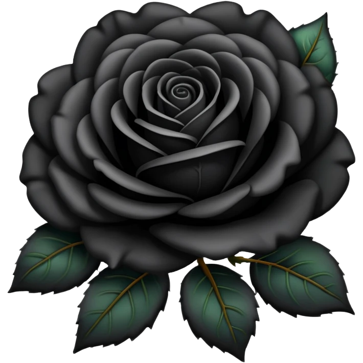 A black rose emoji