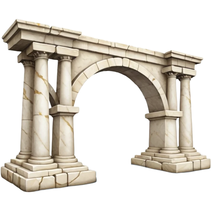 a marble greek statue of a bridge emoji