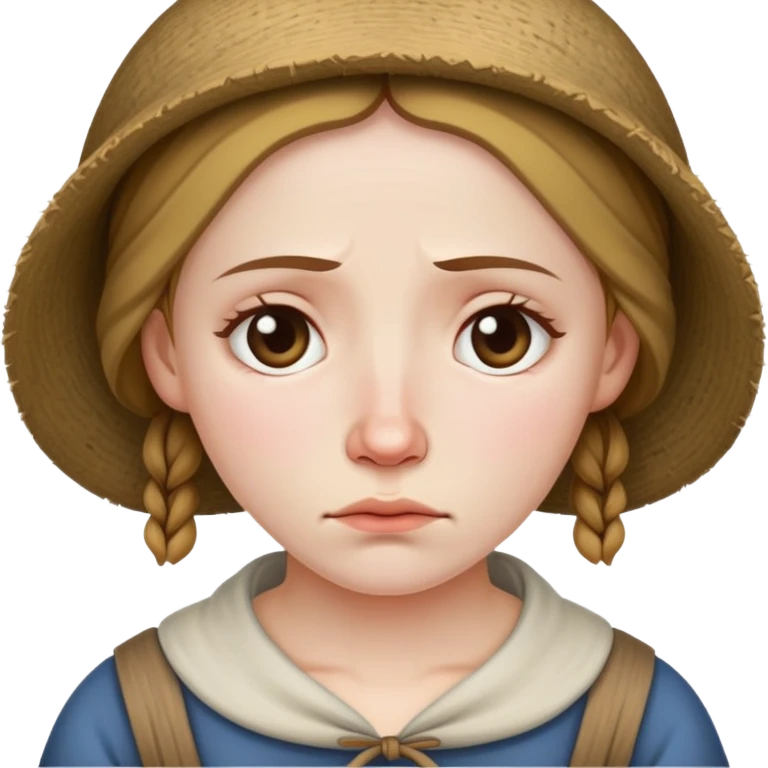 Peasant woman sad emoji