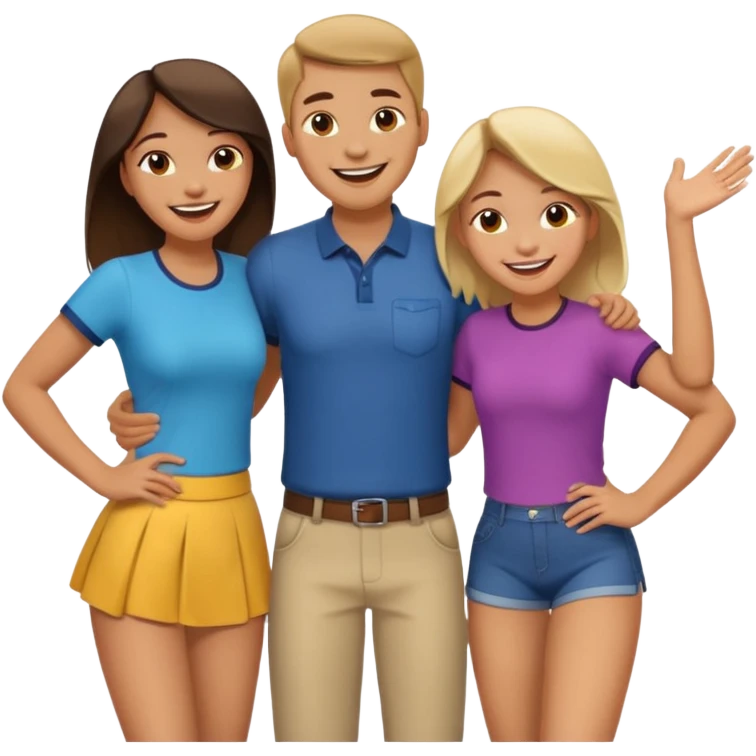 A BED and a man slapping girls hips emoji