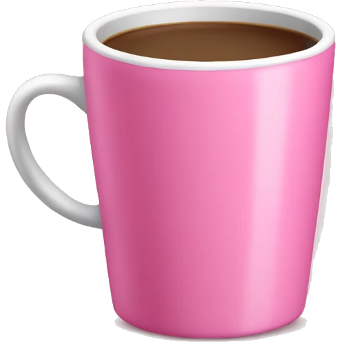 Pink coffee cup emoji