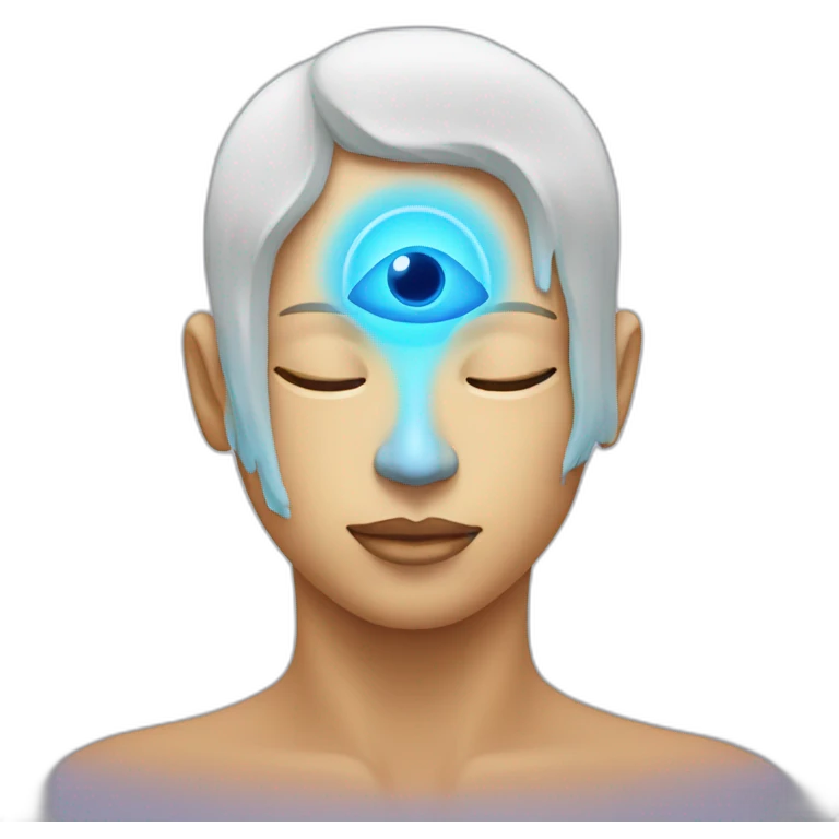 facing energy neck and head with third eye chakra emoji
