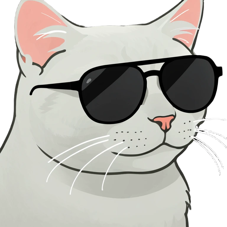 Cat with sunglasses emoji