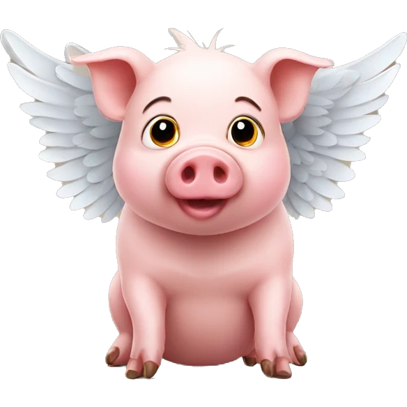 Pig with wings emoji