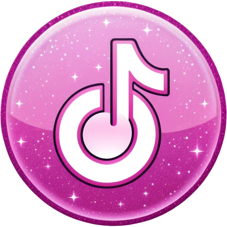 glitter pink logo TikTok emoji