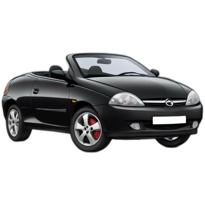 Black Opel Tigra cabrio emoji