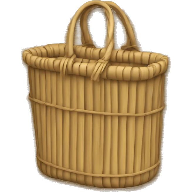 Straw wicker bag emoji