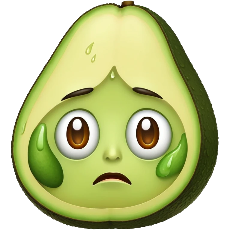 sad avocado crying emoji