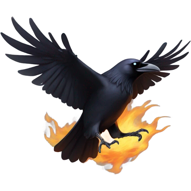Raven crashing and burning  emoji
