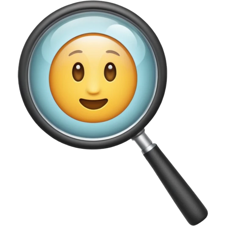 hand lens emoji