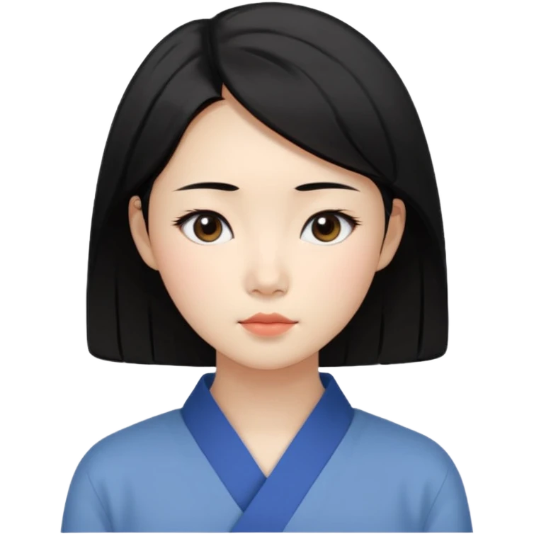 Korean woman, East Asian features,
female human face avatar only,
headshot portrait, face only,
thoughtful and calm expression, sensitive mood,
neutral face, minimal expression,
natural black hair, simple hairstyle,
clean background,
no clothes, no body, no accessories,
no cartoon, no fantas emoji