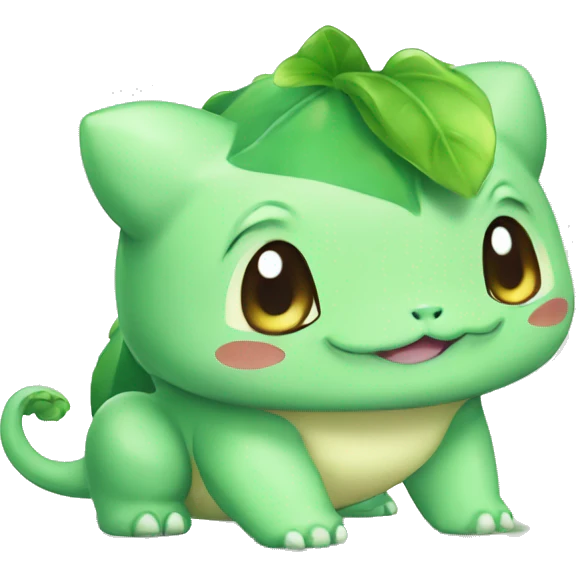 Kawaii Chibi Bulbasaur emoji