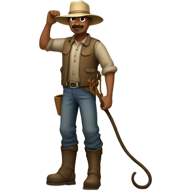 Farmer with whip emoji