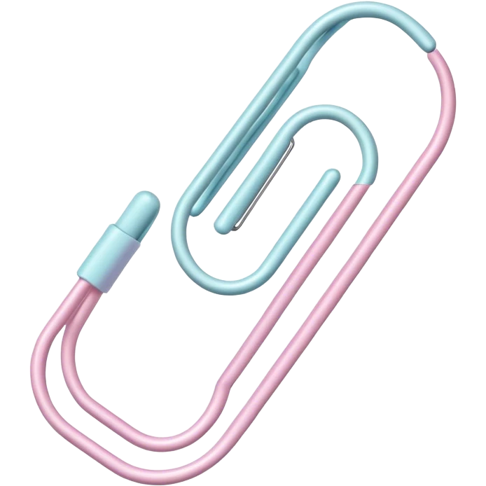 pastel paper clip emoji