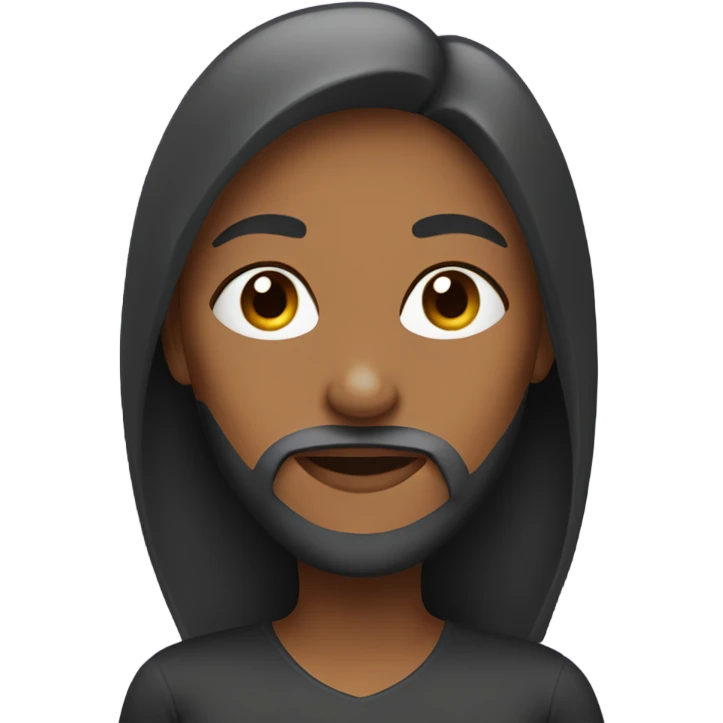 Women with a beard emoji