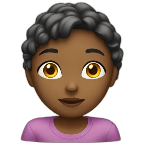 A girl thinking emoji