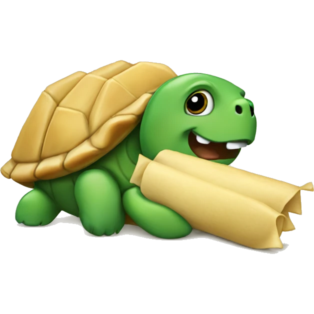 Turtle eating tamales  emoji