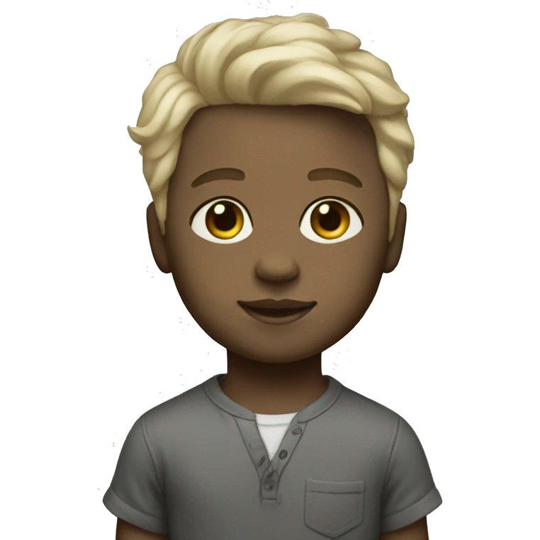 white chalk colored boy doll emoji