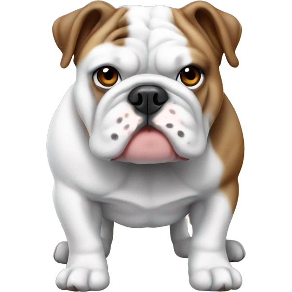 English bulldog Bue and White emoji