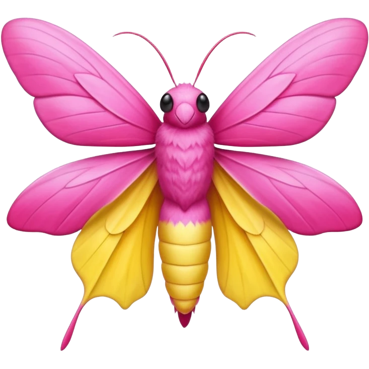Rosy maple moth emoji