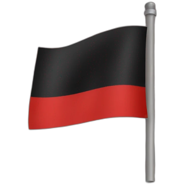 Black and red flag emoji