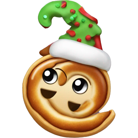 Christmas cinnamon bun emoji