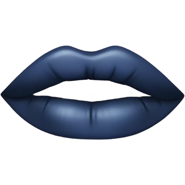 realistic dark blue lips emoji