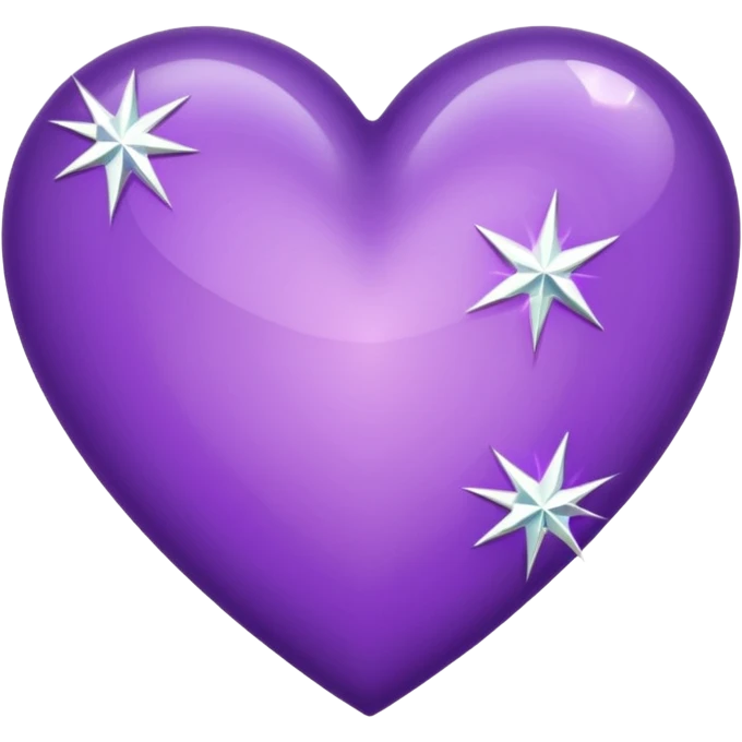 shiny purple heart with diamonds emoji