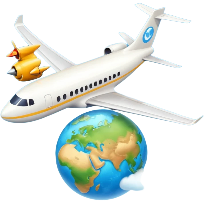 emoji de viaje, algo como un avion dandole la vuelta al mundo emoji