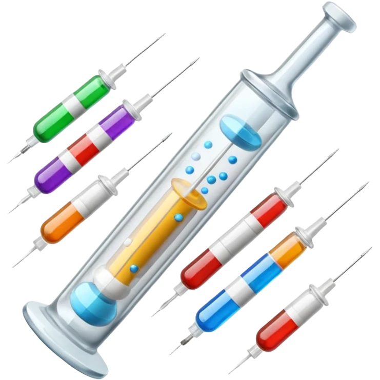 alcohol pills and drugs and serynge with needle emoji