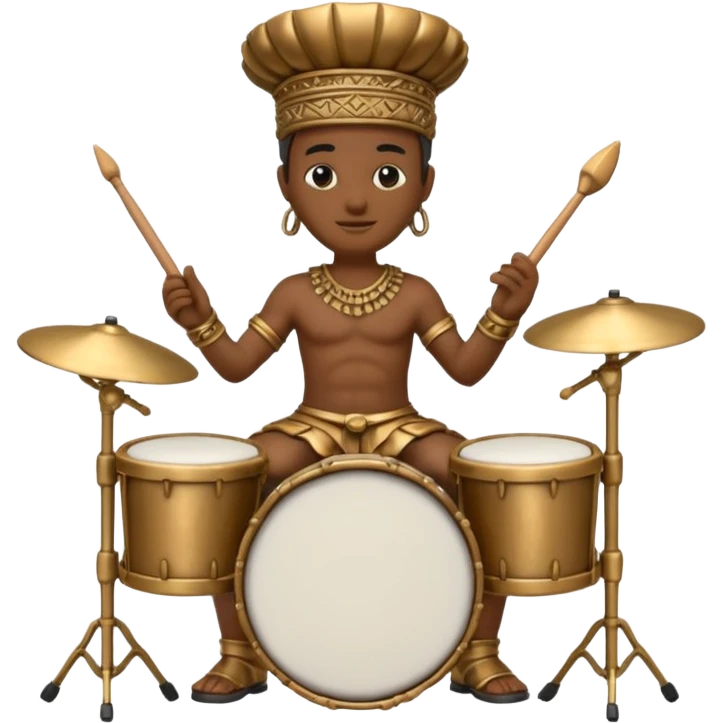 statue playing drums emoji