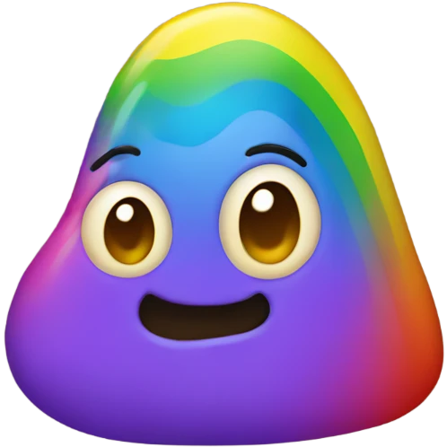 Rainbow poo emoji