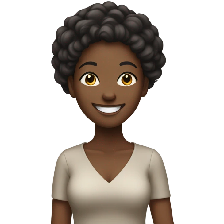 Black woman saying good morning emoji