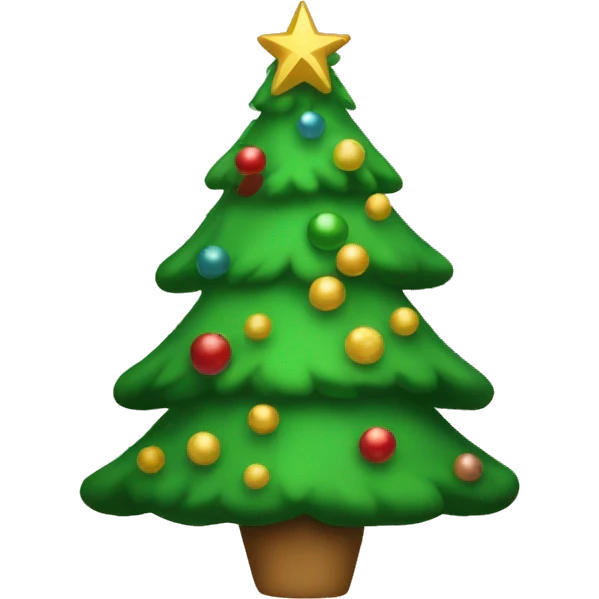 Christmas tree with a bow emoji