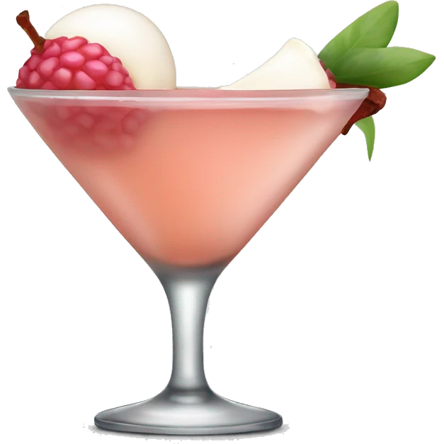 Lychee peeled martini emoji
