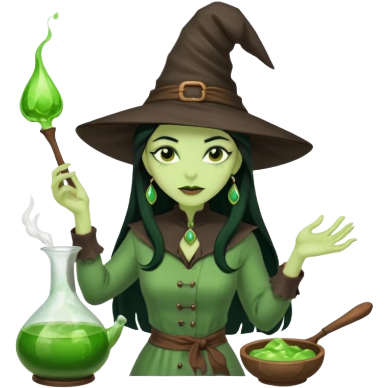 green witch cooking potion emoji