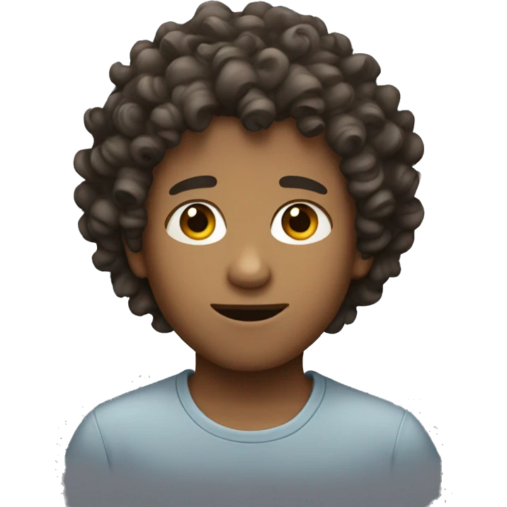 curly hair boy  emoji