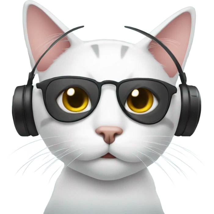 cat with headphones emoji