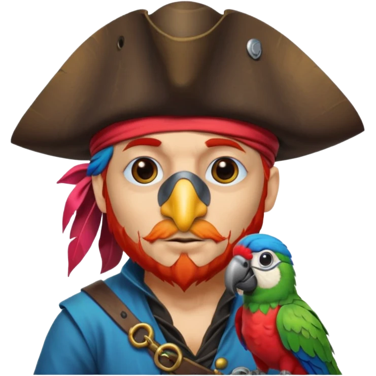 pirate and parrot emoji