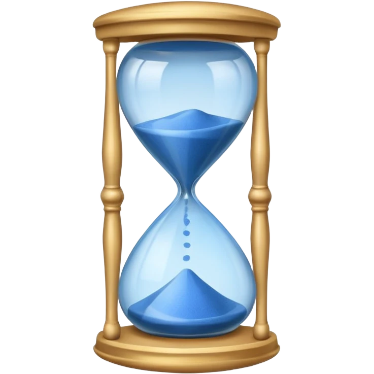 blue hourglass emoji