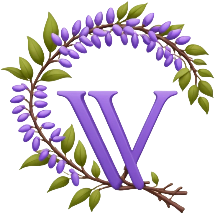 check mark made out of wisteria vine emoji