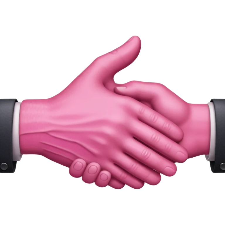 handshake pink hands emoji