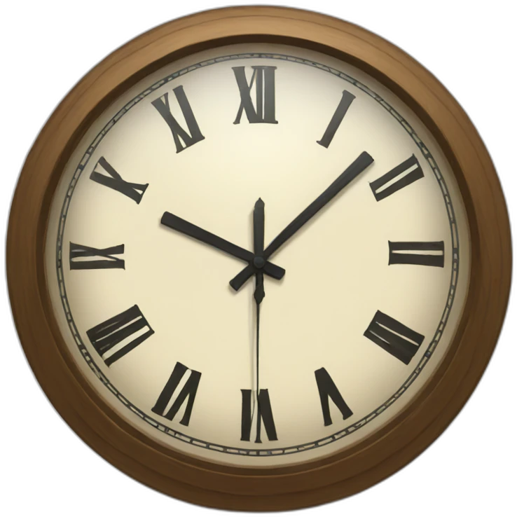 Big clock emoji