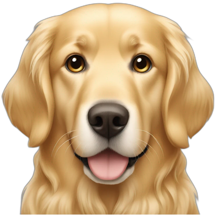 Golden retriever with white girl  emoji