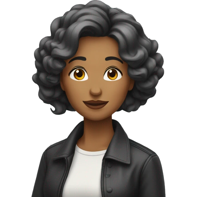 Femme qui a des vagues a la place des cheveux  emoji